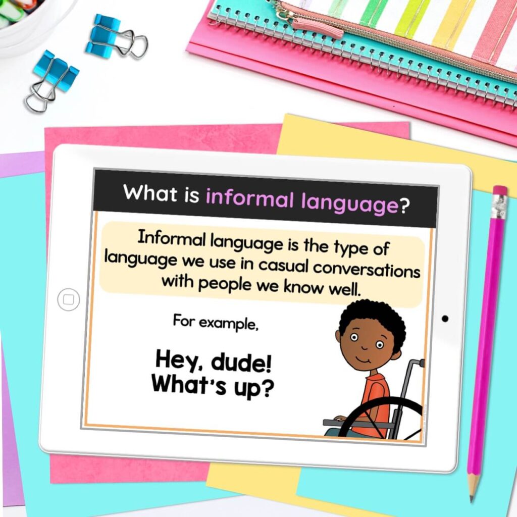 formal & informal language activities powerpoint