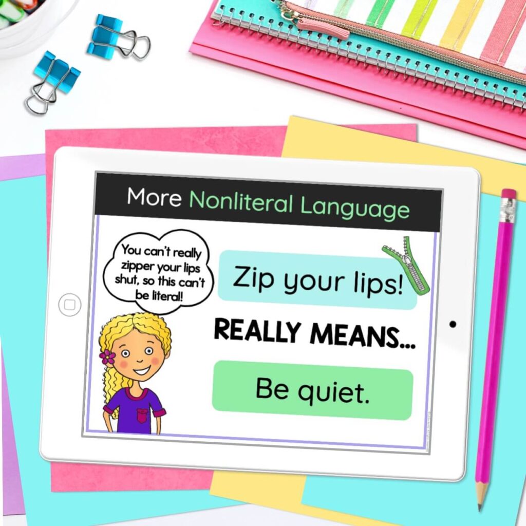 how to teach literal & nonliteral language powerpoint