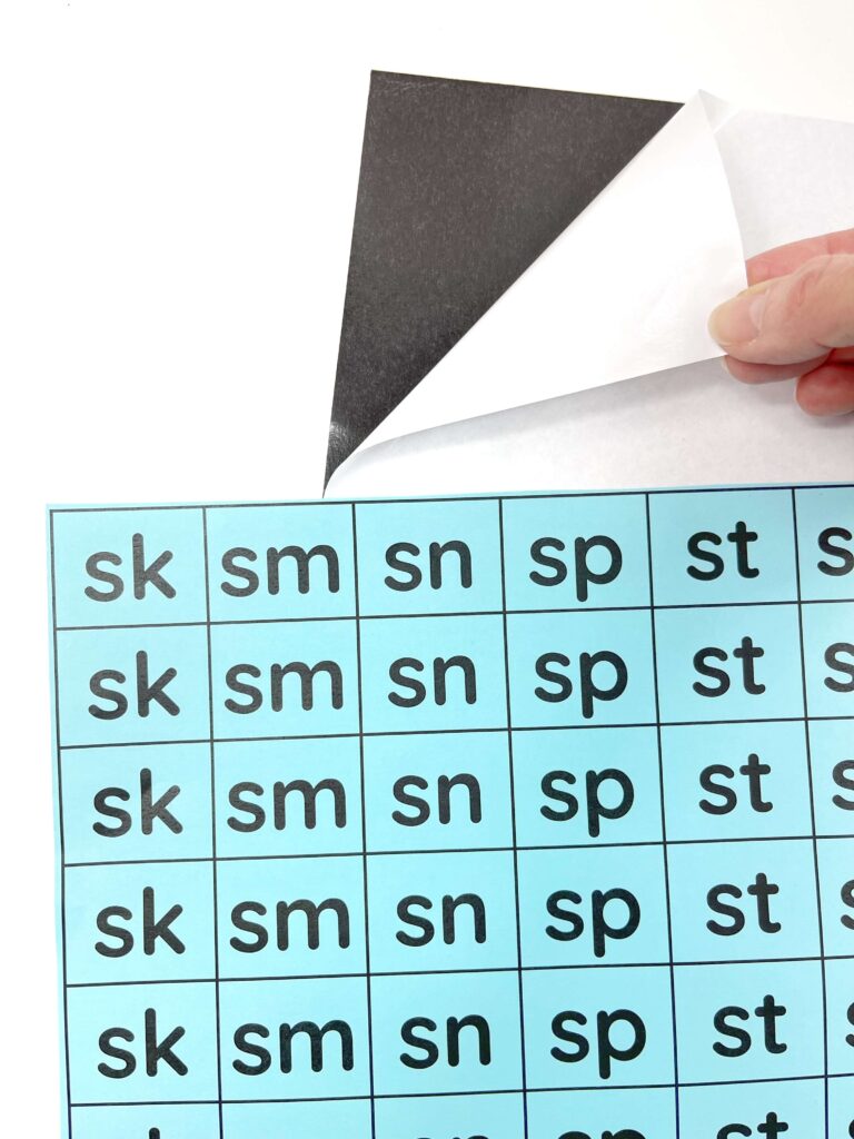 making DIY magnetic letter cards