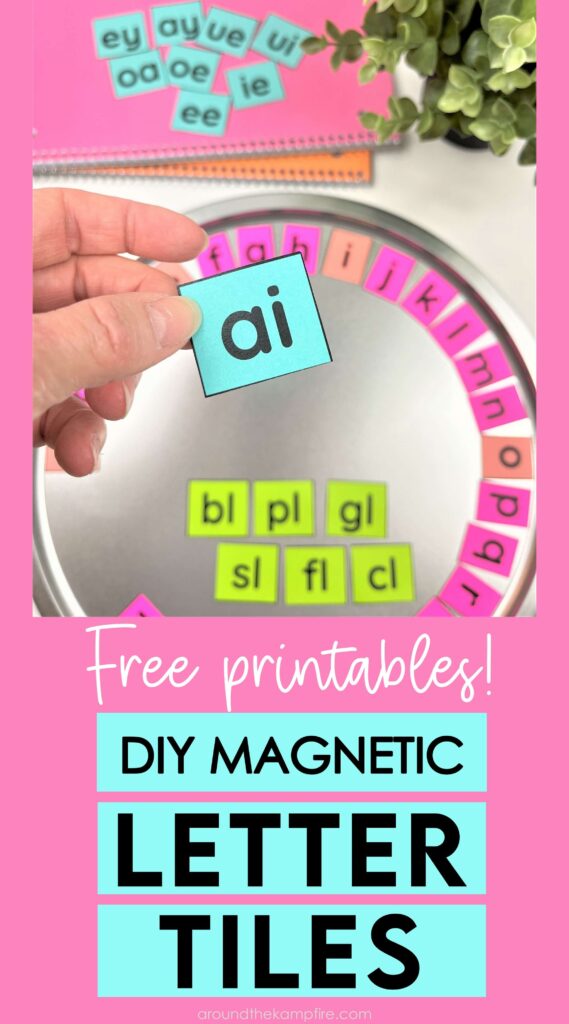 free phonics letter cards to make magnetic letter tiles for buidling words