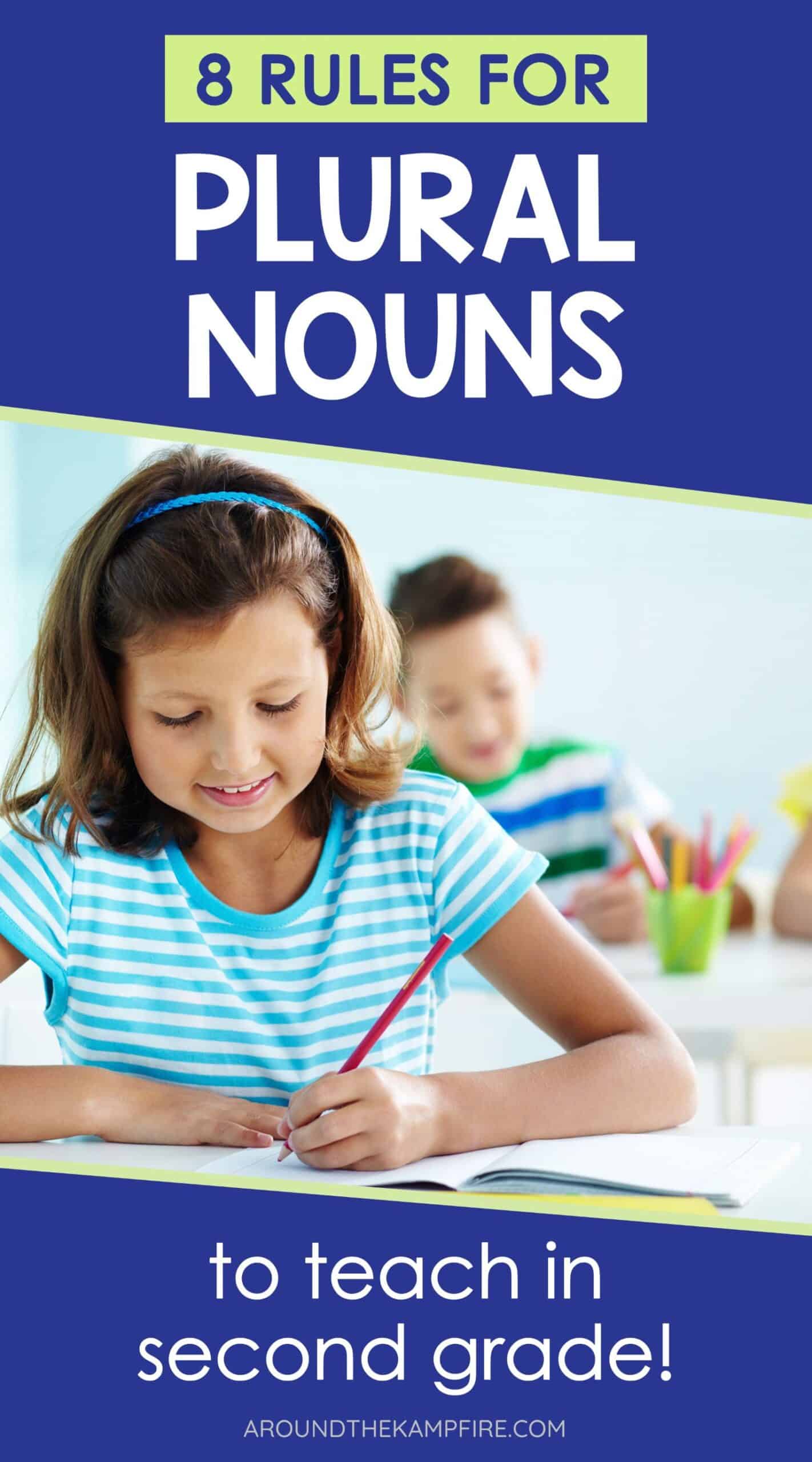 Article listing plural noun rules to teach in second grade.