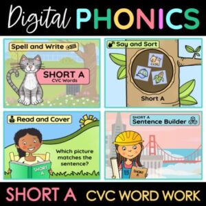 Short A digital phonics activities