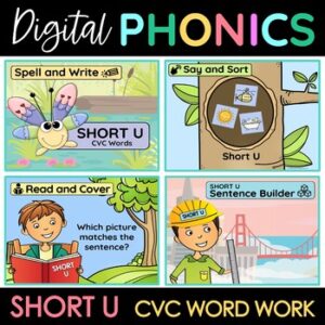 Short U digital phonics activities