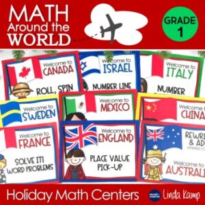 First Grade Holidays Around the World Math Centers