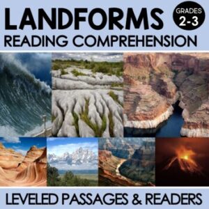 landforms and earth changes reading comprehension passages