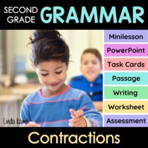 cover of contractions activities and lesson plans