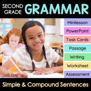 cover of simple and compound sentences teaching unit