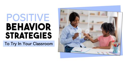 A teacher trying positive behavior intervention strategies a student.
