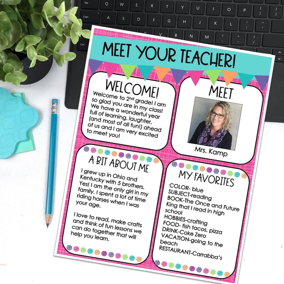 Meet your Teacher letter