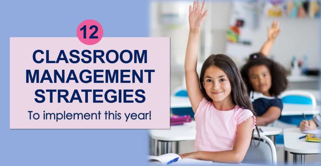 student raising her hand in an article for teachers with classroom management strategies to implement this year