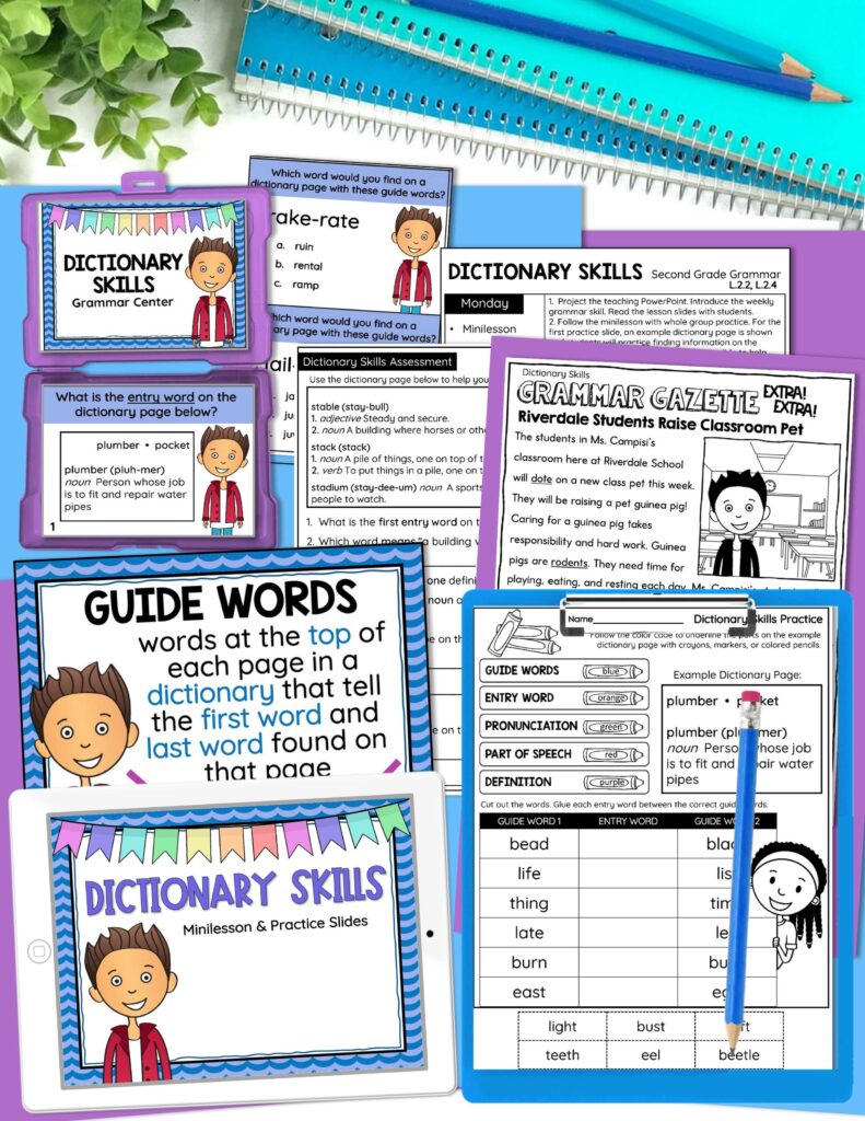 dictionary skills activities and worksheets