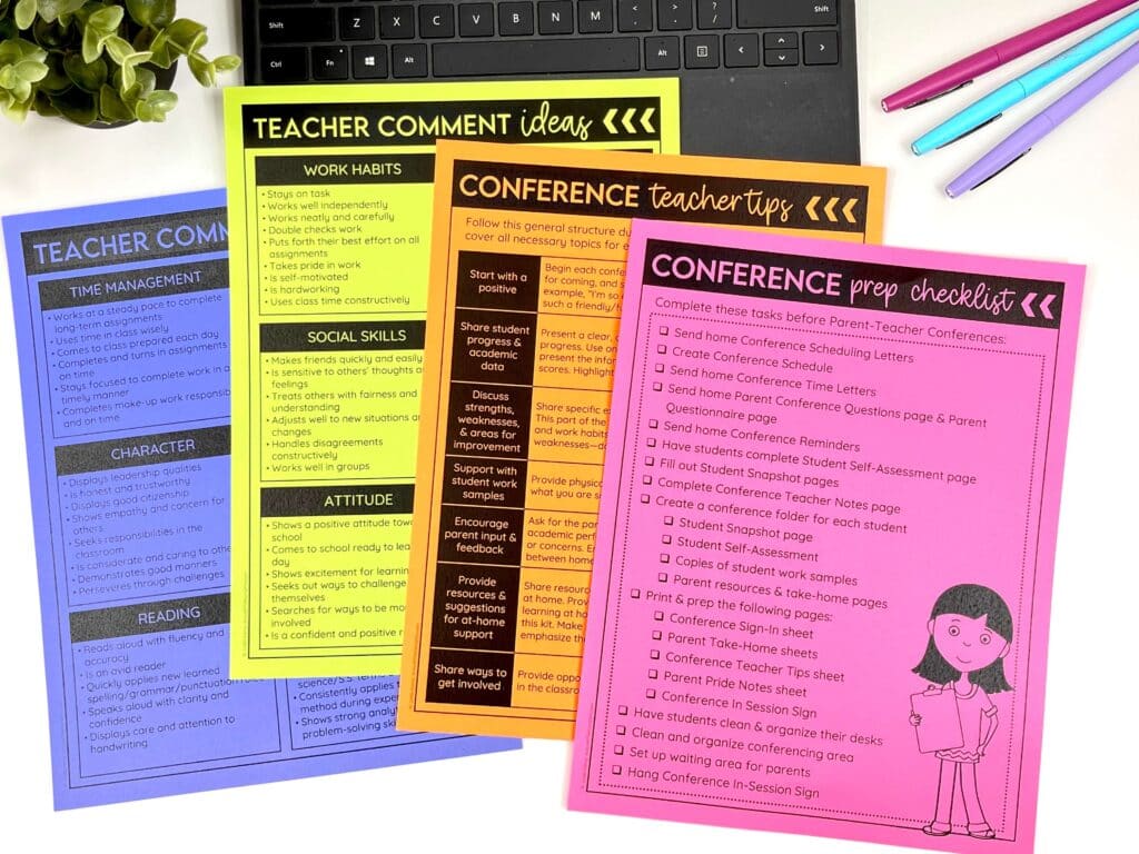 parent handouts for conference time 1