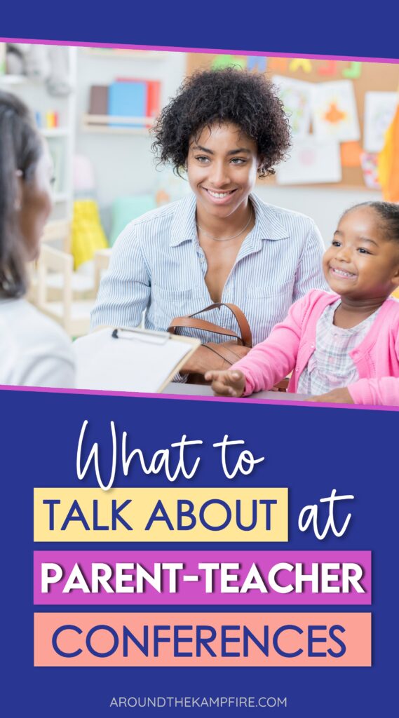 what to talk about at parent teacher conferences pin for pinterest 