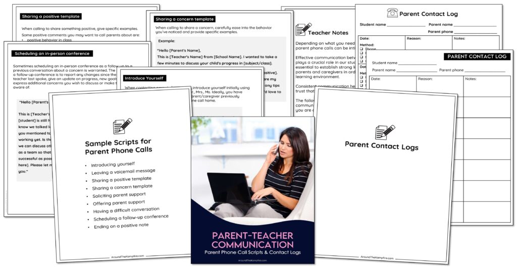 parent phone call conference scripts free