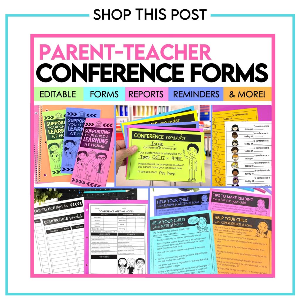 parent-teacher conference forms PDF