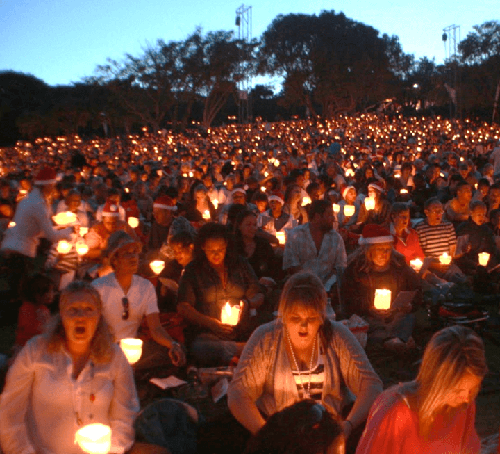 Carols by Candelight Christmas in Australia.