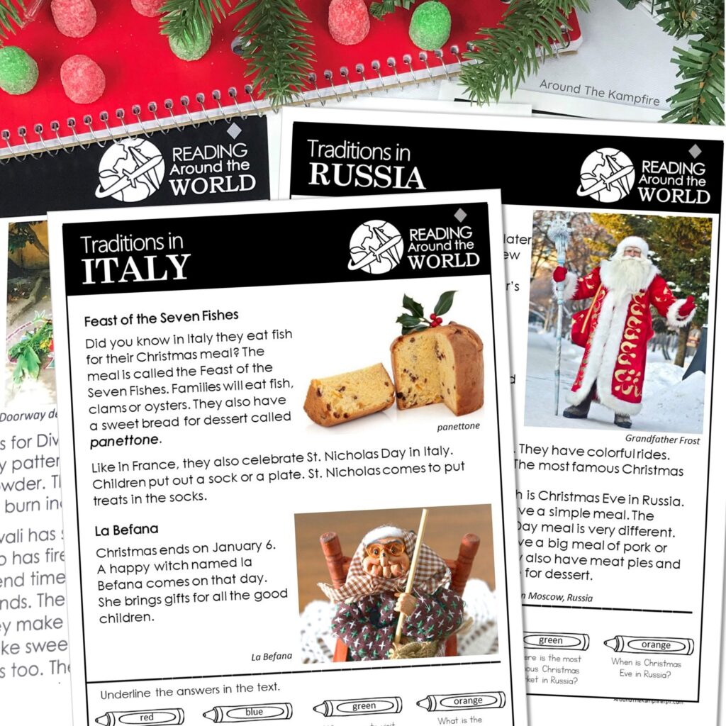 Christmas traditions in Italy reading comprehension