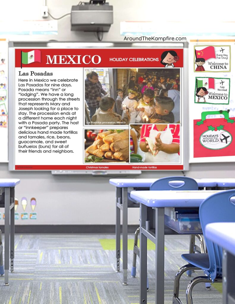 Christmas traditions in Mexico PowerPoint lesson.