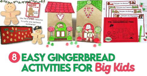 Gingerbread activities for 2nd grade and 3rd grade kids.