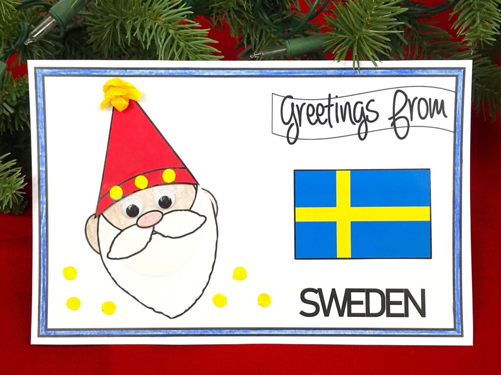 Christmas in Sweden Tomten craft