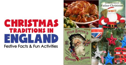 Article about Christmas traditions in Englad with activities and crafts for kids.