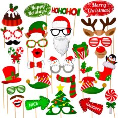 Christmas Photo Booth props to use in your classroom Christmas Party photo booth.