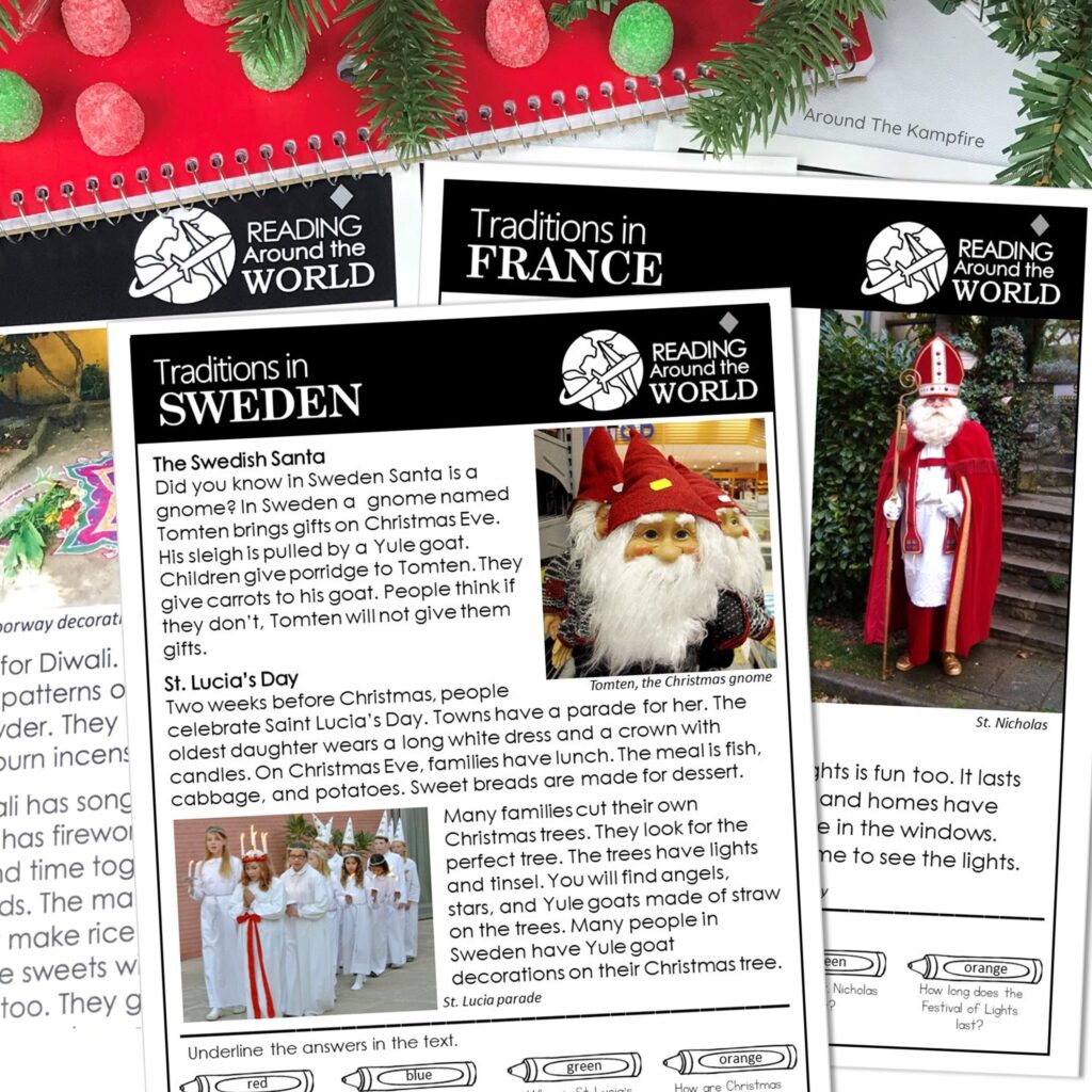 Christmas in Sweden reading comprehension passages