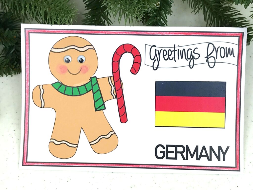 Christmas in Germany gingerbread man craft.