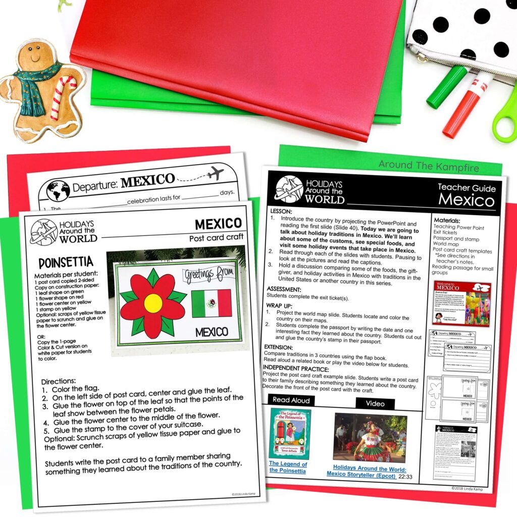 Christmas in Mexico lesson plans and crafts.