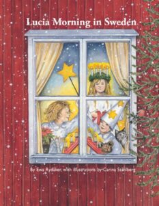 Lucia Morning in Sweden book cover for teaching about Swedish Christmas Traditions.