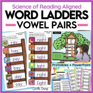 Vowel pairs word ladders