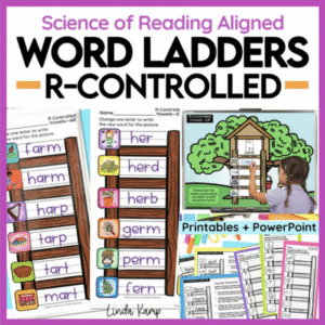 R-controlled vowels word ladders