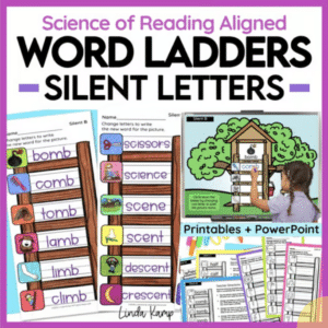 Silent letters phonics word ladders