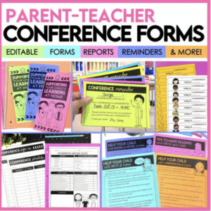 Editable parent teacher conference forms