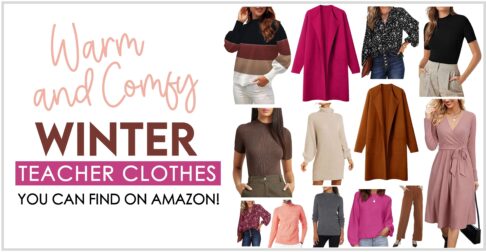 Warm and comfy winter teacher clothes on Amazon