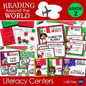 Holidays Around the World literacy centers for 2nd grade