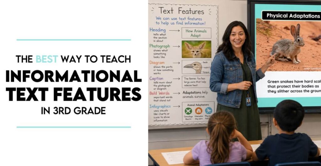 how to teach informational text features using science passages in 3rd grade