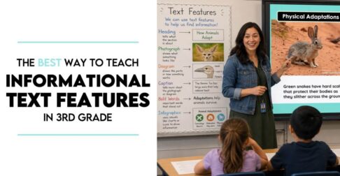 how to teach informational text features using science passages in 3rd grade