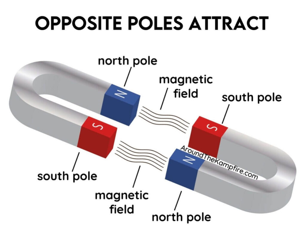 opposite poles of magnet attract teach informational text features