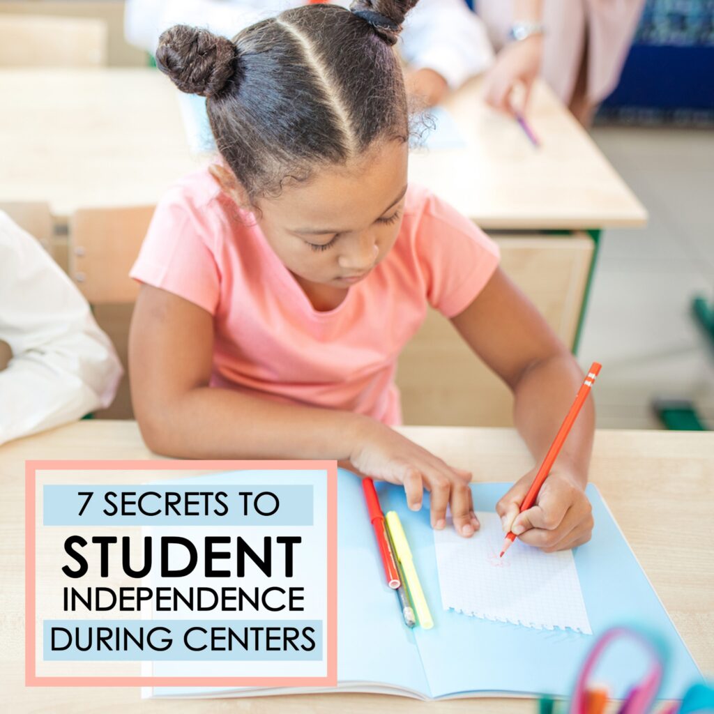 student independence during centers 3